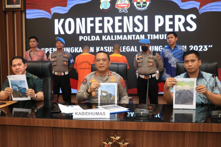 Ungkap Illegal Mining, Polda Kaltim Gelar Konferensi Pers