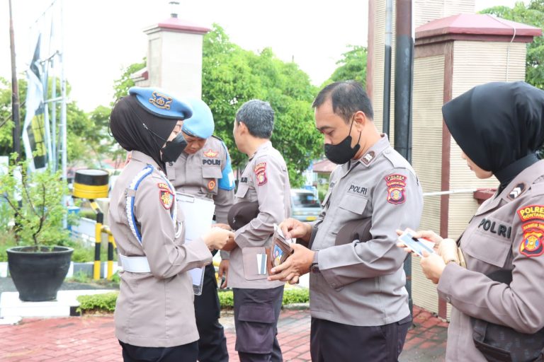 Tegakkan Disiplin Personil Bid Propam Polda Kaltim Melaksanakan kegiatan Gaktibpin di Polres Bontang