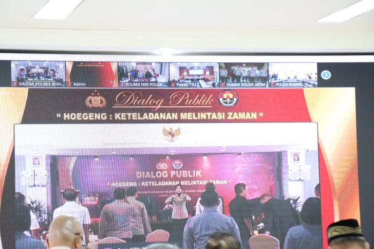 Polres Bontang mengikuti dialog Publik Penguatan Internal Polri via zoom Hoegeng Keteladanan Melintasi Zaman