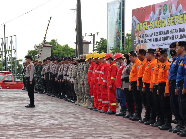Walikota Bontang Pimpin Apel Siaga Serentak Pencegahan Kebakaran Hutan & Lahan di 10 Kabupaten, Kota & Provinsi Kalimantan Timur