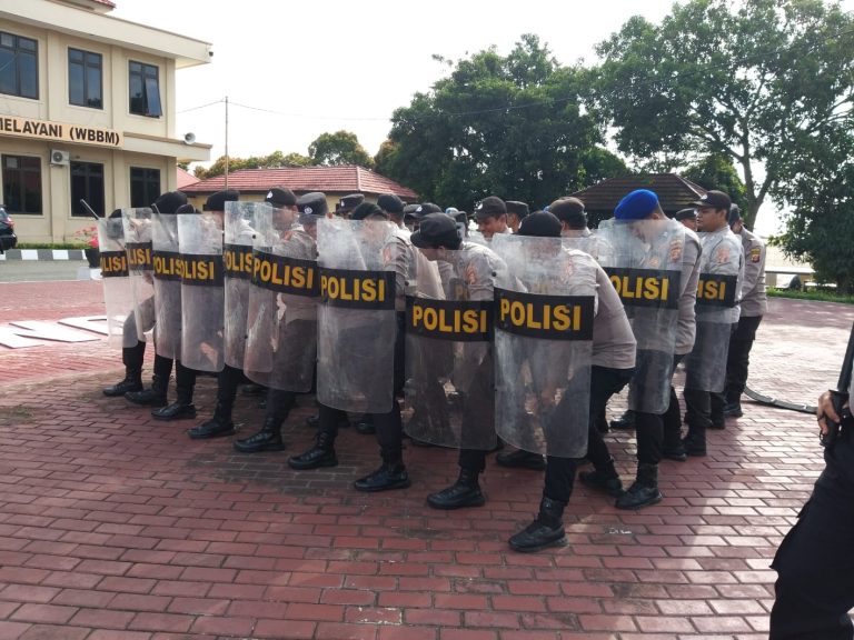 Intensifkan Latihan Dalmas Bentuk Kesiapan Polres Bontang Menghadapi Pemilu Serentak 2024