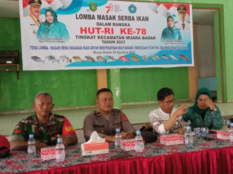 Dukung Kecamatan Muara Badak Bebas Stunting Kanit Samapta Polsek Muara Badak Hadiri Lomba Masak Serba Ikan