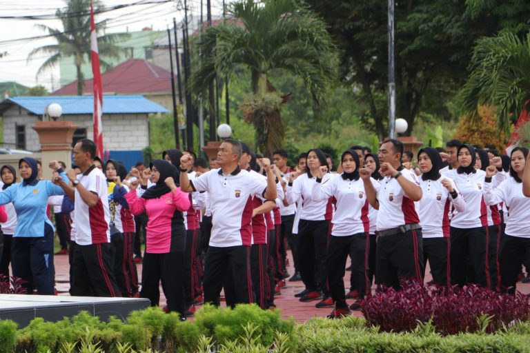 Dalam Rangka Peringatan Hari Jadi Polwan ke-75 Tahun 2023, Polda Kaltim Pererat Kekompakan Melalui Kegiatan Olahraga Bersama