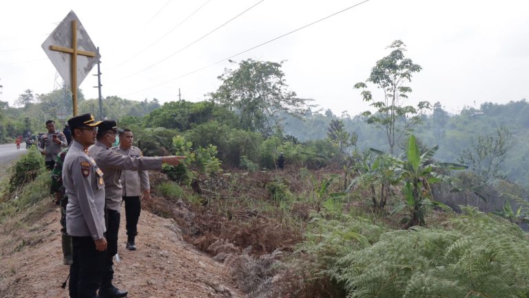 Tinjau Lokasi Kebakaran Lahan Kapolres Tekankan Utamakan Keselamatan Pribadi Kepada Personil