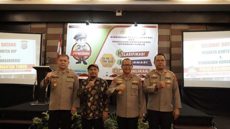 Dukung Keterbukaan Pelayanan Informasi, Wakapolda Kaltim Buka Bimtek Dan Sidang Uji Konsekuensi Informasi Publik