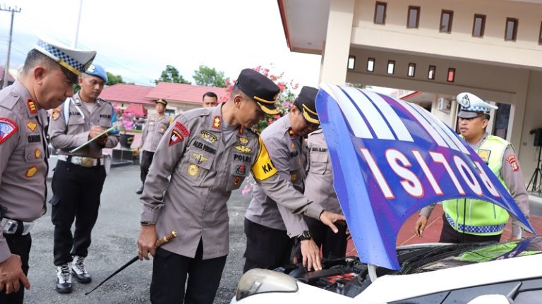 Cek Kekuatan Satuan, Polres Bontang Gelar Personil, Sarpas dan Almatsus
