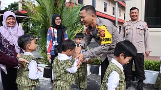 Polisi Sahabat Anak, TK Negeri 1 Pembina Berkunjung ke Polres Bontang