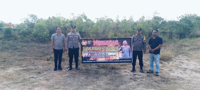 Dampak Cuaca Ekstrim, Polsek Muara Badak Intensifkan Patroli Dialogis Cegah Karhutla