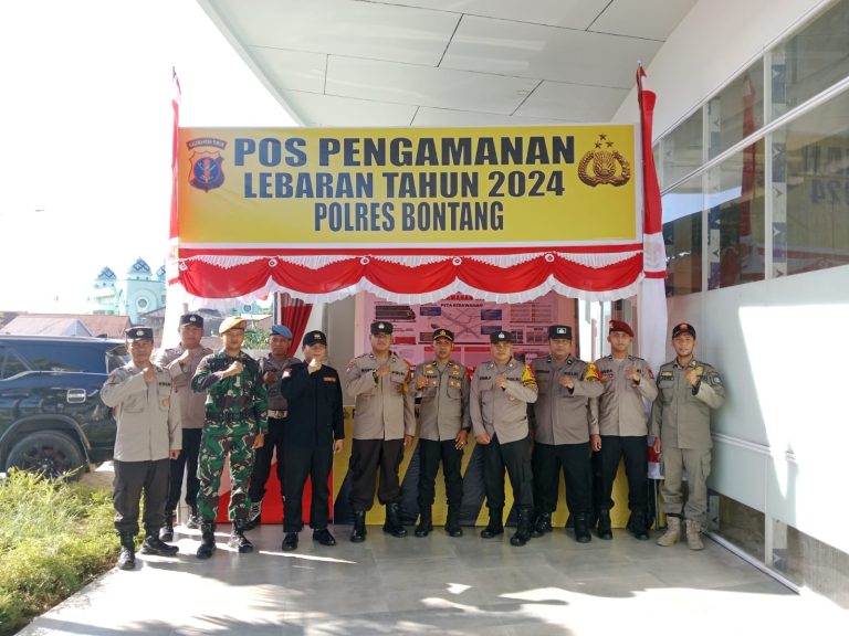 Jelang Lebaran 2024 Polres Bontang Siagakan personil di Pos Pam Bontang City Mall