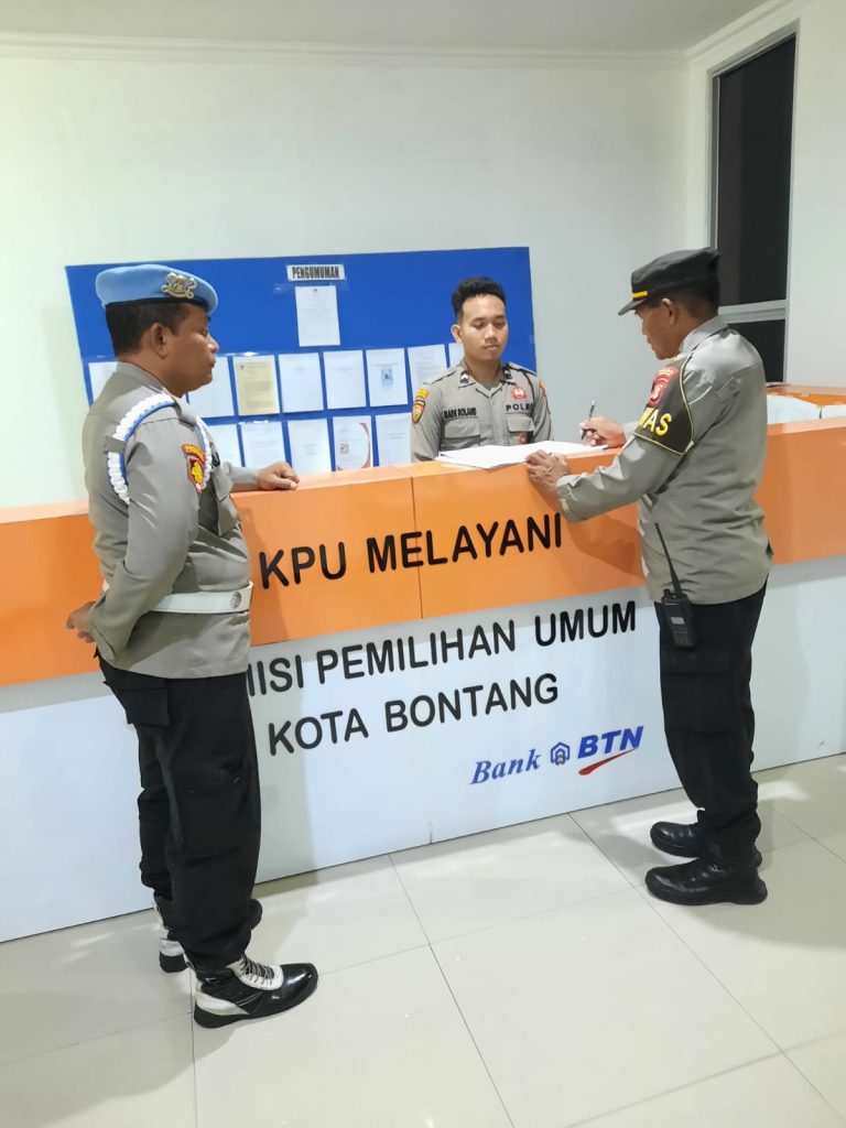 Cipta Kondisi Wilayah, Pawas Laksanakan Patroli dan pengecekan Kantor KPU dan Bawaslu Kota Bontang