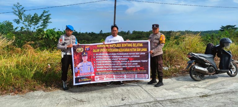 Cegah Karhutla, Polsek Bontang Selatan lakukan Patroli dan sosialisasi warga Bontang Lestari