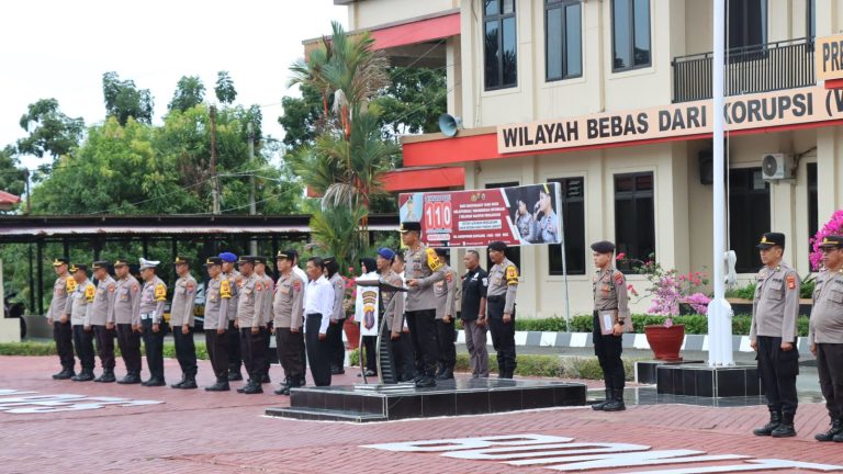 Pimpin Apel Pagi, Kapolres Bontang ajak Anggota Tingkatkan Kinerja Dan Pelayanan kepada Masyarakat