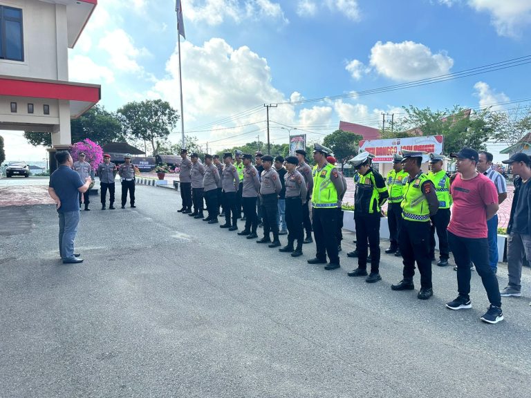 Antisipasi Kerawanan Di Hari Libur, Polres Bontang Laksanakan Apel Siaga