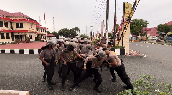 Latih Keterampilan Penanganan Massa, Sat Samapta rutin laksanakan Latihan Dalmas