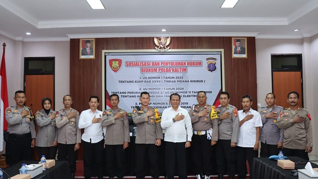 Sosialisasi dan Penyuluhan Hukum Bidkum Polda Kaltim kepada Personil Polres Bontang: Memperkuat Kompetensi Hukum Kepolisian