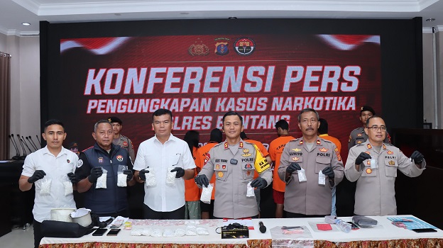 Kapolres Bontang laksanakan Press Release pengungkapan Kasus Penyalahgunaan Narkotika selama 2 Pekan