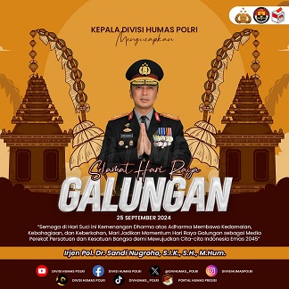 Kadiv Humas: Hari Raya Galungan Jadi Momentum Mempererat Persatuan