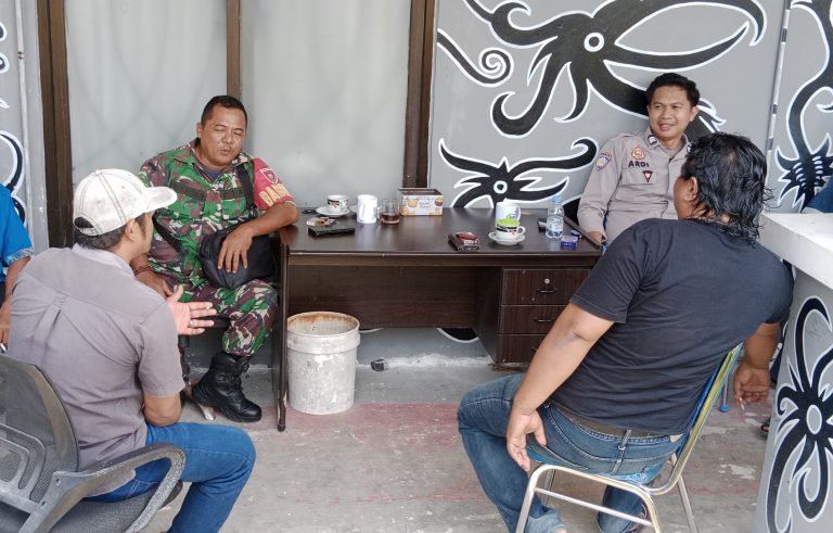 Upaya kamtibmas, Bhabinkamtibmas Polsek Bontang Utara Gelar Cooling System dan Koordinasi Kamtibmas di Kelurahan Guntung