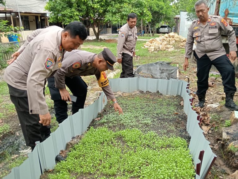 Dukung ketahnan pangan Nasional, Polres Bontang Laksanakan Pengecekan Lahan Program Ketahanan Pangan Bergizi (P2B)