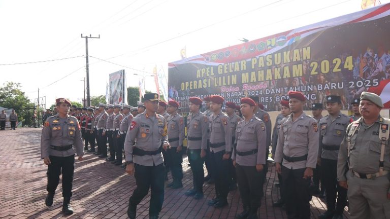 Apel Gelar Pasukan “Lilin Mahakam” 2024, Polres Bontang Siap Amankan Natal dan Tahun Baru