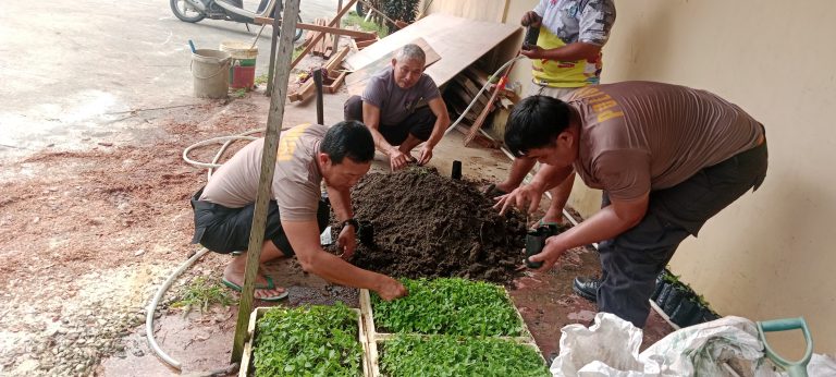 Polsek Bontang Barat Semaikan Bibit Cabai Dukung Program Ketahanan Pangan Bergizi