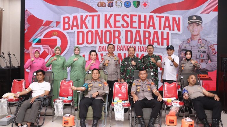 Polri untuk masyarakat, Polres Bontang Gelar Bakti Kesehatan Donor Darah dalam Rangka Hari Bhayangkara ke-79