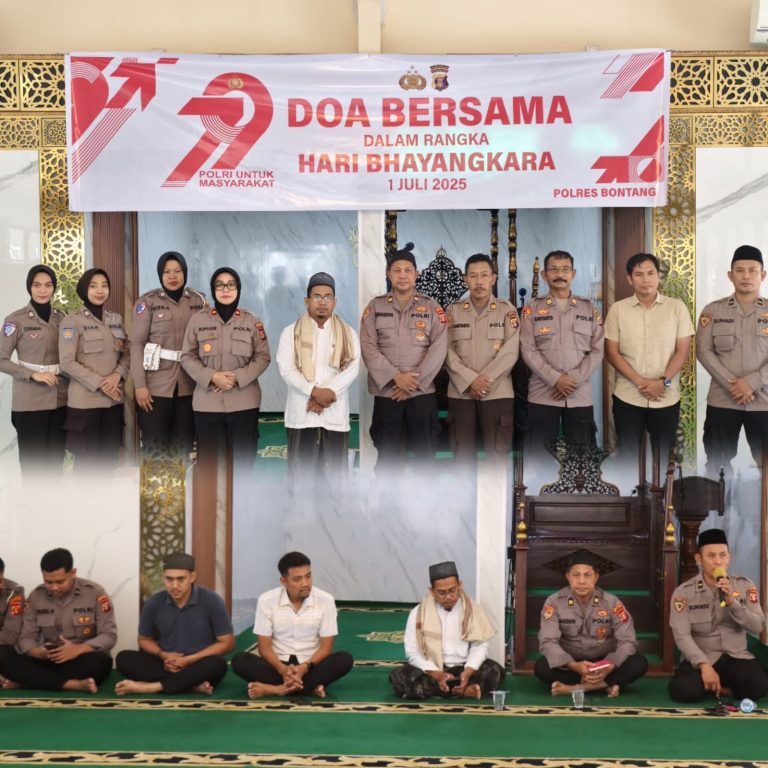 Polres Bontang Gelar Doa Bersama dalam Rangka Menyambut Hari Bhayangkara ke-79