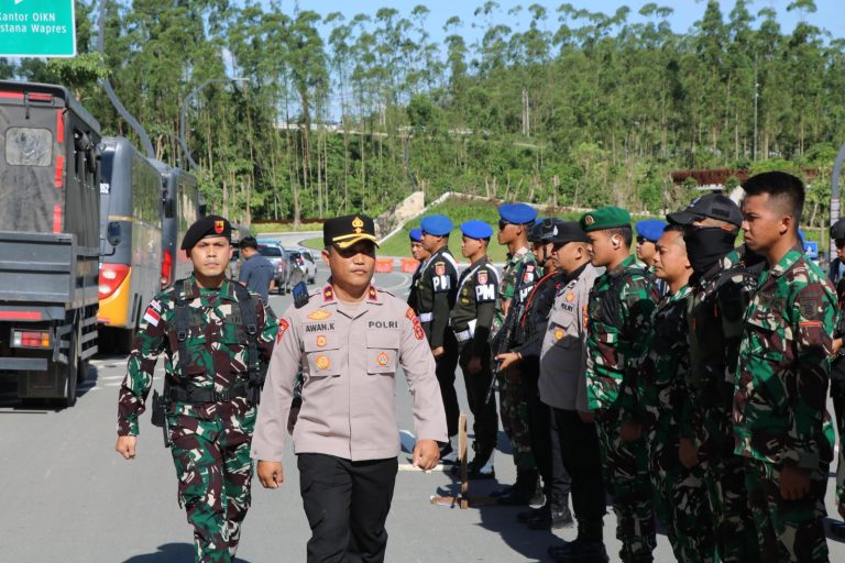 Apel Gabungan Pengamanan VVIP Sambut Kunjungan Ibu Wakil Presiden RI di IKN