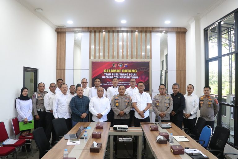 Fokus Pada Penanggulangan Kejahatan Narkoba, Puslitbang Polri Lakukan Penelitian Strategis di Polda Kaltim