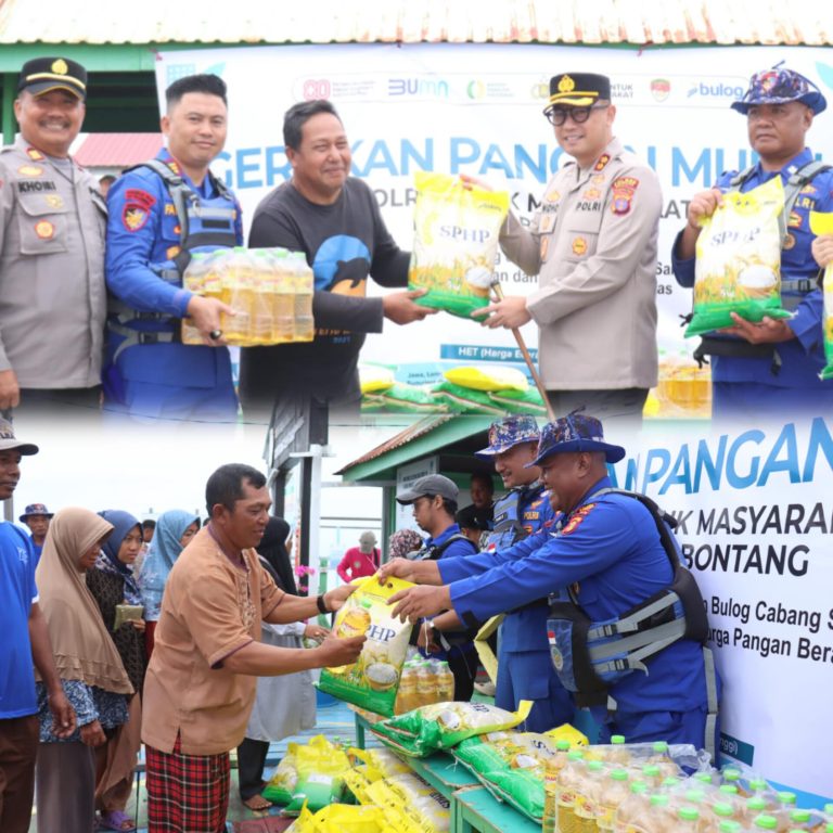 Polres Bontang Gelar Gerakan Pangan Murah, Beras dan Minyak Goreng Harga Terjangkau untuk warga kampung wisata Selangan