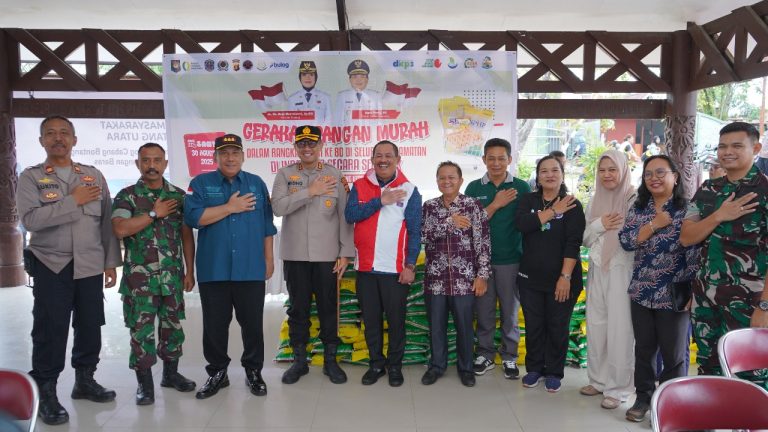 Gerakan Pangan Murah Serentak di Seluruh Indonesia, Polres Bontang bersinergi Bersama Kodim 0908 Bontang Turut serta dalam Rangka Hut RI ke-80