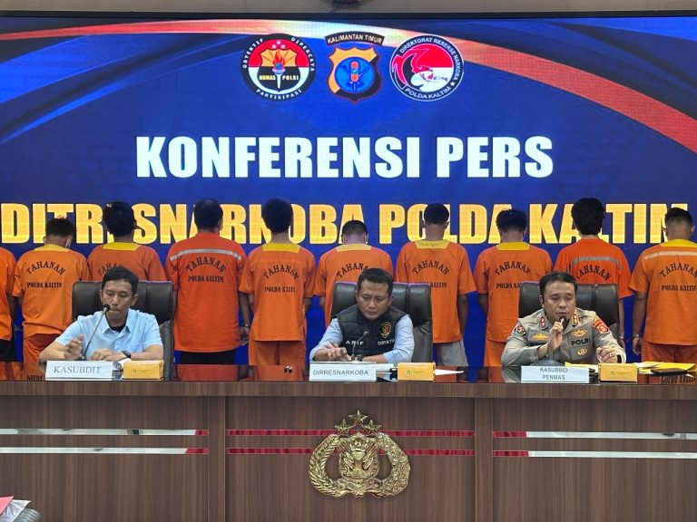 Polda Kaltim Gelar Konferensi Pers Ungkap 7 Kasus Narkotika, Selamatkan 21 Ribu Jiwa