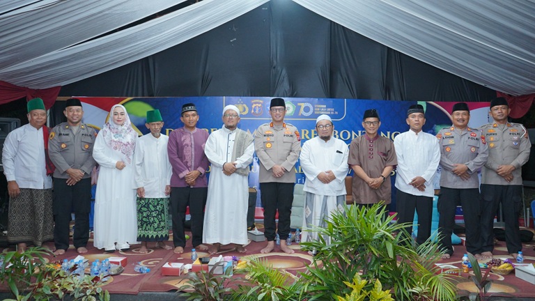 Polres Bontang Bersama MSB Kota Bontang Gelar Doa Bersama Peringatan Maulid Nabi Muhammad SAW dan HUT Lalu Lintas Bhayangkara ke-70