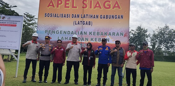 Apel Siaga dan Latihan Gabungan Digelar di Muara Badak, Perkuat Sinergi Cegah Karhutla