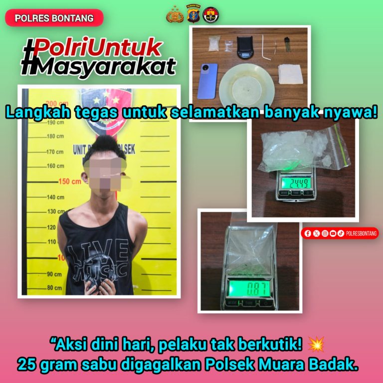 Aksi Dini Hari ! Polsek Muara Badak Bekuk Pengedar Sabu 25 Gram di Jalur Poros Samarinda