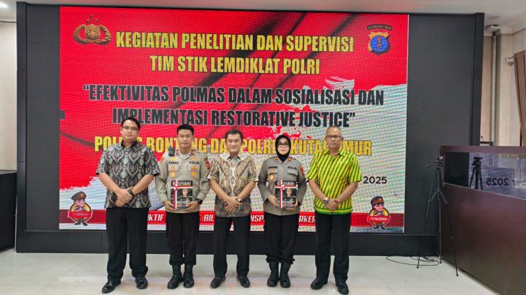Polres Bontang terima kunjungan Tim Supervisi dari STIK Lemdiklat Polri terkait Efektivitas Polmas dalam Sosialisasi dan Implementasi Restorative Justice