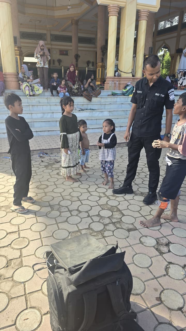 Bidang TIK Polda Aceh Hadirkan Wontech WiFi Polri di Masjid Jamik Kuta Blang Bireuen