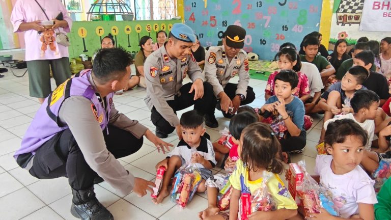Tim Trauma Healing Polres Sibolga Hadir di Posko Pengungsian TK Negeri Pembina Sibolga