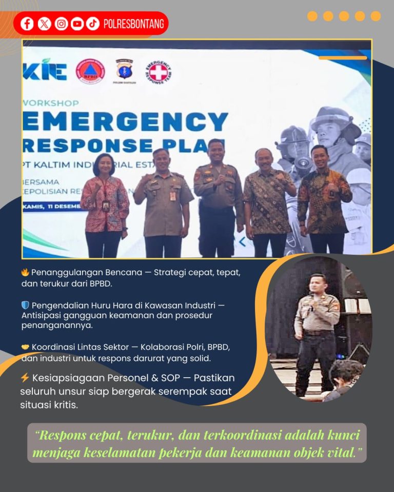 PT KIE – Polres Bontang : Gelar Kontijensi Emergency Response