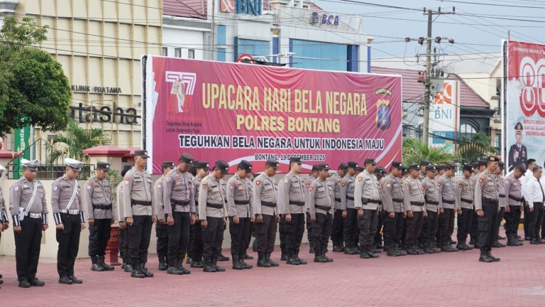 Upacara Hari Bela Negara 2025 Polres Bontang : Teguhkan Bela Negara untuk Indonesia Maju