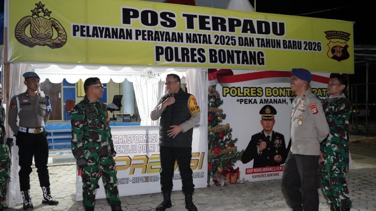 Polres Bontang Gelar Apel Siaga dan Patroli Gabungan TNI–Polri Sambut Nataru