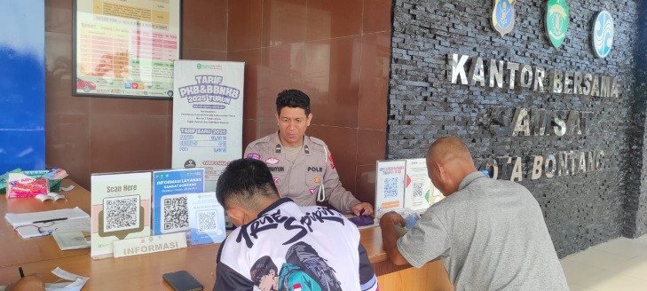 Satlantas Polres Bontang Sosialisasikan Mekanisme Penerbitan STNK kepada Masyarakat