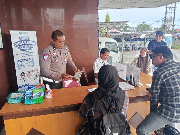 Satlantas Polres Bontang Sosialisasikan Mekanisme Penerbitan STNK kepada Masyarakat