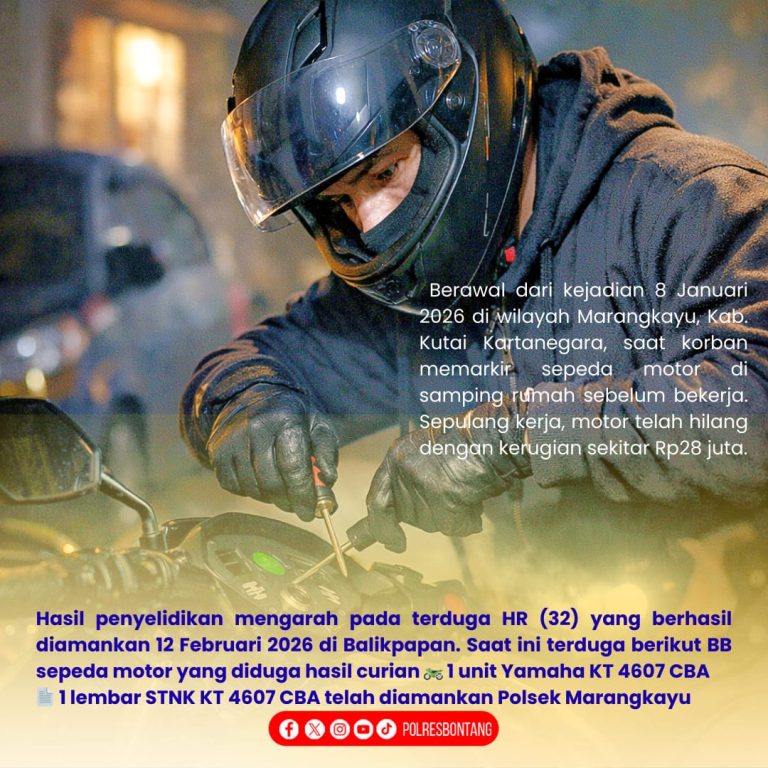 Koordinasi Solid : Polisi Akhiri Pelarian Terduga Pencurian Motor