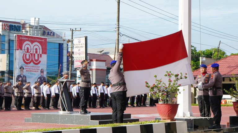 Upacara Hari Kesadaran Nasional di Polres Bontang: personel diingatkan tingkatkan profesionalisme dan integritas