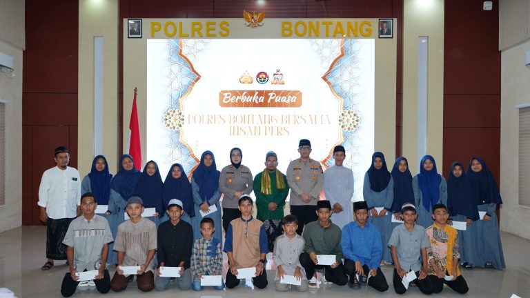Ramadhan Penuh Berkah, Polres Bontang Santuni Anak Yatim dalam Buka Puasa Bersama