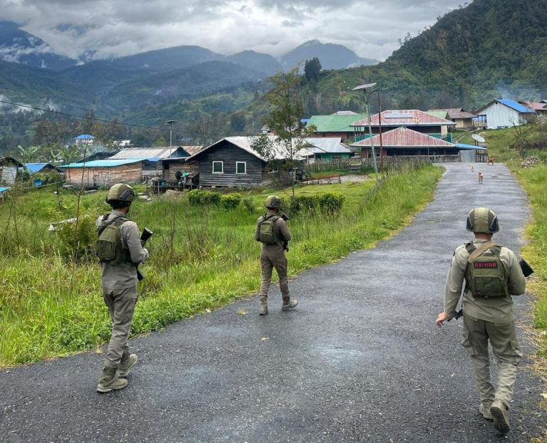 *Patroli Intensif Satgas Damai Cartenz Berikan Rasa Aman bagi Masyarakat di Distrik Sinak*