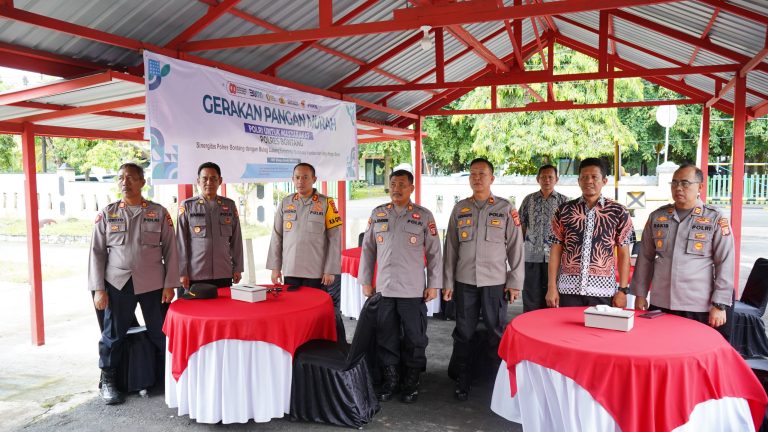 Dukung Ketahan pangan : Polres Bontang laksanakan Zoom Gerakan Pangan Murah Polri di Polsek Bontang Utara