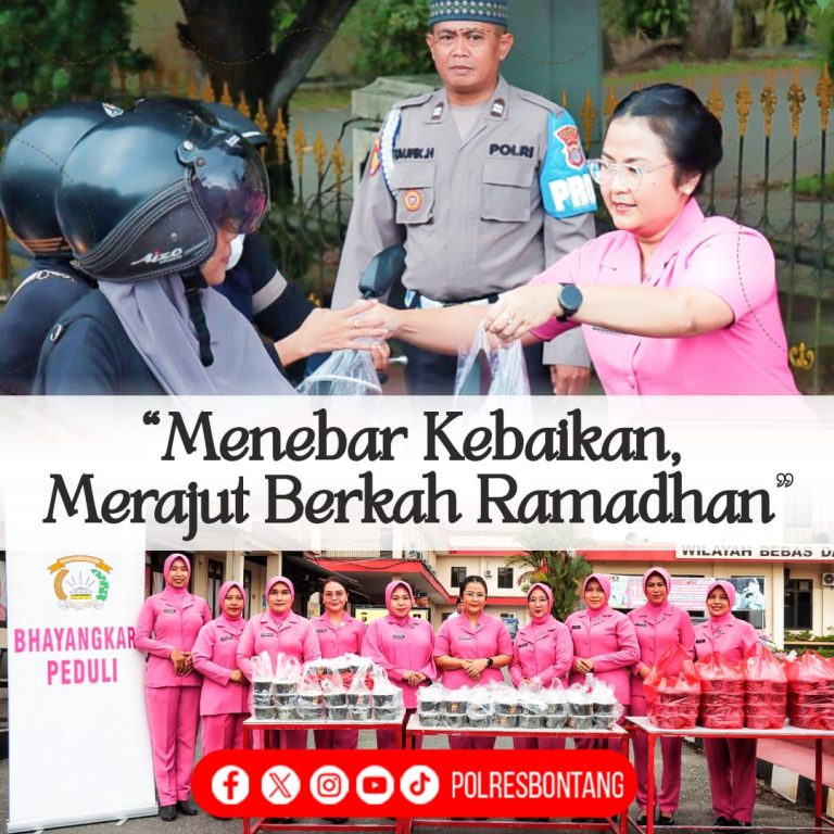 Sentuhan Bhayangkari di Bulan Ramadan, 200 Paket Takjil Dibagikan untuk Masyarakat