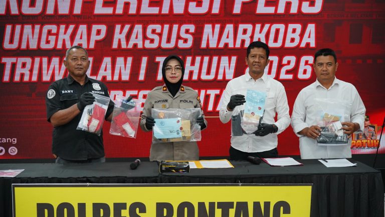 Triwulan I 2026 : Polres Bontang Bongkar 17 Kasus Narkoba, 24 Pelaku Terjaring